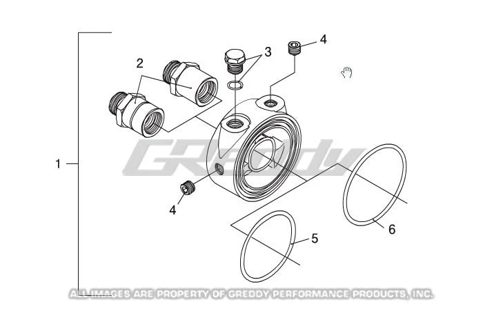 GReddy Products GReddy Oil Filter Block Sensor Adapter - Universal 4 GReddy Products GReddy Oil Filter Block Sensor Adapter - Universal