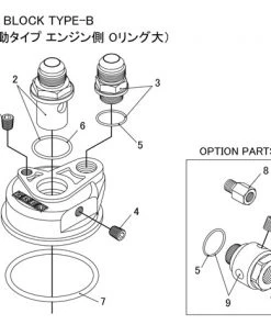 Replacement Parts For GReddy Oil Cooler Block Adapter(s) Type E / B / F / I / G