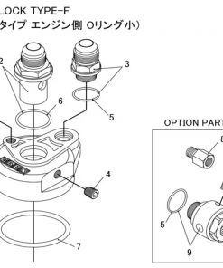 Replacement Parts For GReddy Oil Cooler Block Adapter(s) Type E / B / F / I / G