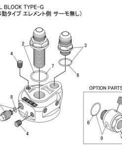 GReddy Oil Filter Relocation Block Adapter Type-G (AN) - For Remote Filter GReddy Products