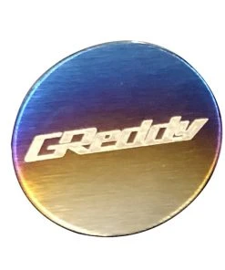 Featured Collections Titanium GReddy Disk Emblem - For Type-A Shift Knob - Back In Stock!