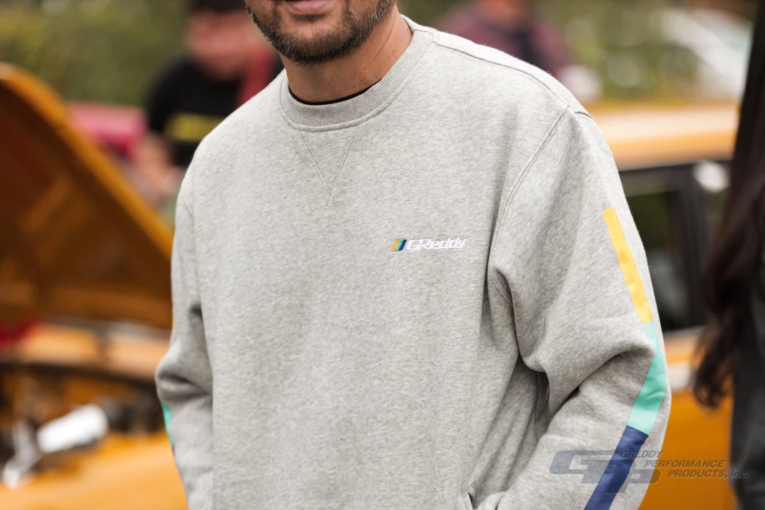 GReddy Racing New Arrivals GReddy Embroidered Fleece, With Pockets And Sleeve Stripes - Heather Grey NEW 6 GReddy Racing New Arrivals GReddy Embroidered Fleece, With Pockets And Sleeve Stripes - Heather Grey NEW