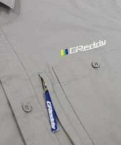 Boost Brigade GReddy Mechanic's Button-up Work Shirt 2.0 - Grey