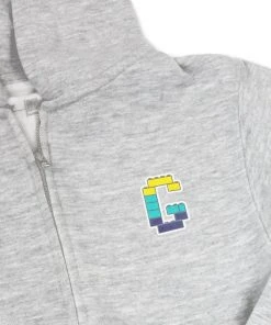 GReddy Racing New Arrivals GReddy Kid's Bricks Zip Hoodie - Heather Grey