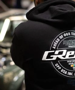 Boost Brigade GReddy Varsity Zip-Up Hooded Fleece - Black - NEW! New Arrivals