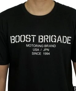 Boost Brigade Motoring Stencil Tee - Black