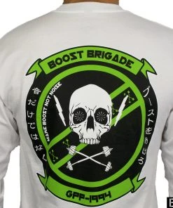 Boost Brigade "Squadron" Long Sleeve Tee - White