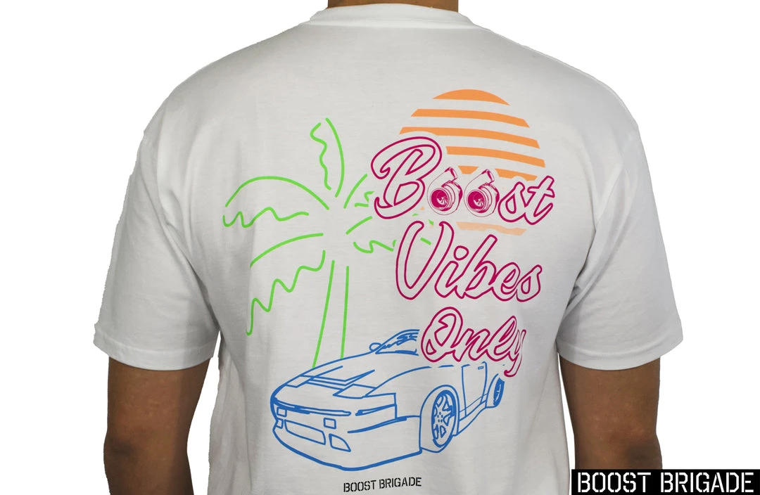 Boost Brigade Boost Vibes Only Pocket Tee - White 3 Boost Brigade Boost Vibes Only Pocket Tee - White