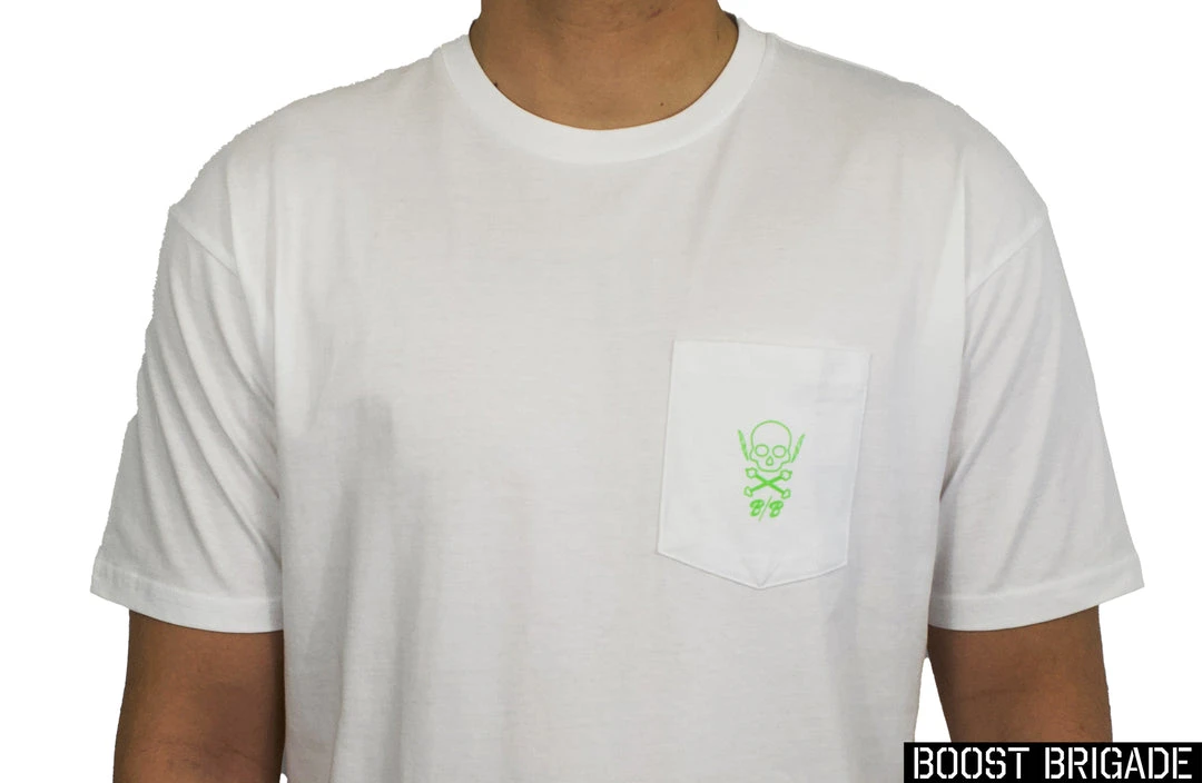 Boost Brigade Boost Vibes Only Pocket Tee - White 4 Boost Brigade Boost Vibes Only Pocket Tee - White