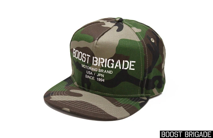 Boost Brigade Motoring Logo Snap-back Cap - Woodland 3 Boost Brigade Motoring Logo Snap-back Cap - Woodland