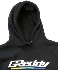 GReddy Racing GReddy Underline Logo Pullover Hoodie - Black New Arrivals