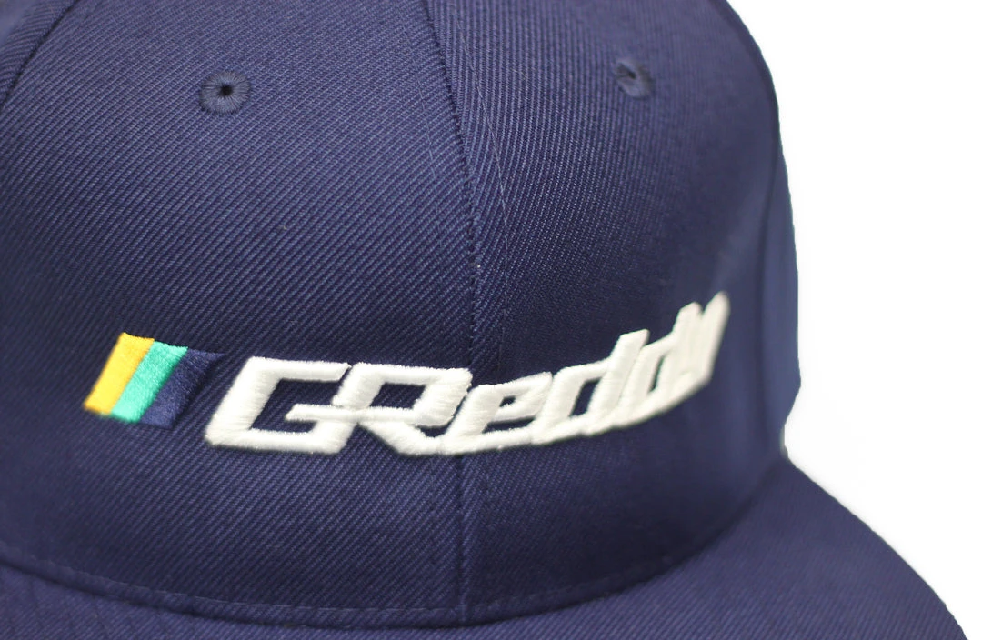 GReddy GPP Forward Stripe (L) GReddy Logo Snap-Back Cap - Navy Blue 5 GReddy GPP Forward Stripe (L) GReddy Logo Snap-Back Cap - Navy Blue
