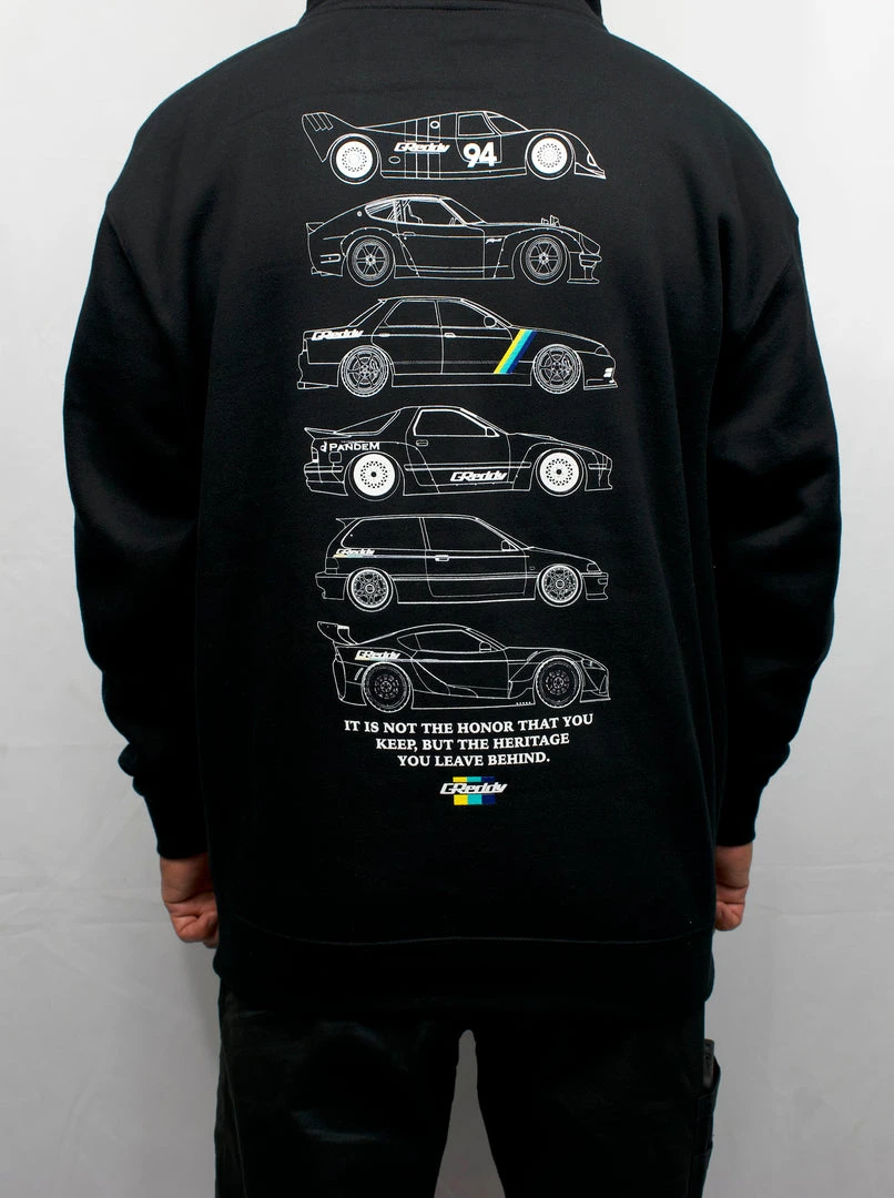 GReddy Racing GReddy Heritage 3.0 Zip Hoodie - Black NEW 10 GReddy Racing GReddy Heritage 3.0 Zip Hoodie - Black NEW